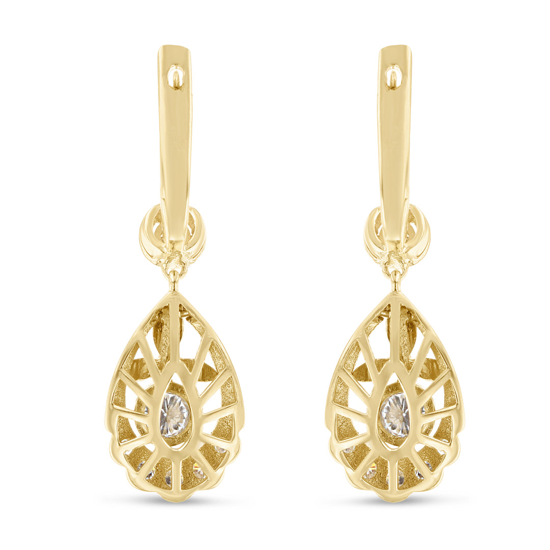 Art Deco Style Diamond Drop Earrings